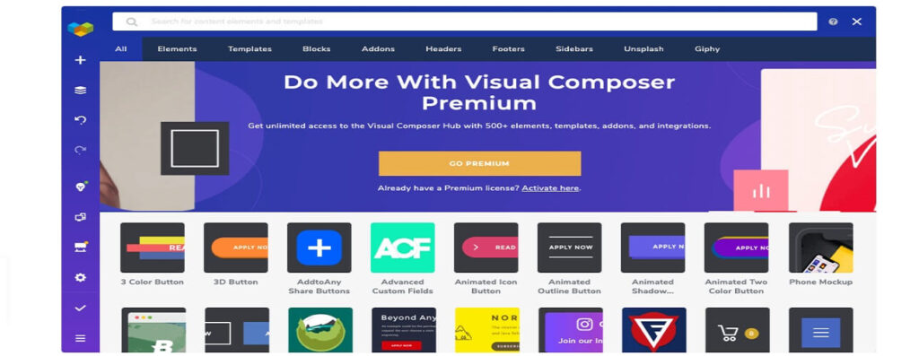 Visual Composer page builder